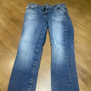 AG jeans dark wash no rips.